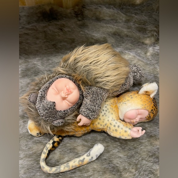 vintage Anne Geddes baby leopard Hedgehog Lot